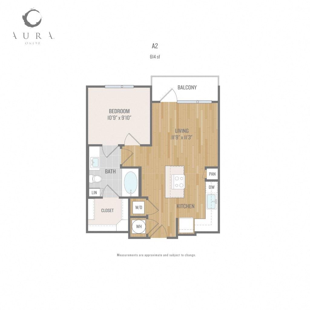 Aura One90 Apartments A2 Floor Plan Aura One90 Apartments A2 Floor Plan